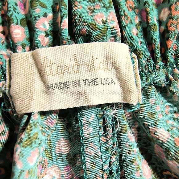 Altar'd State Green & Pink Floral Flowy Maxi Skirt Small - Picture 8 of 11